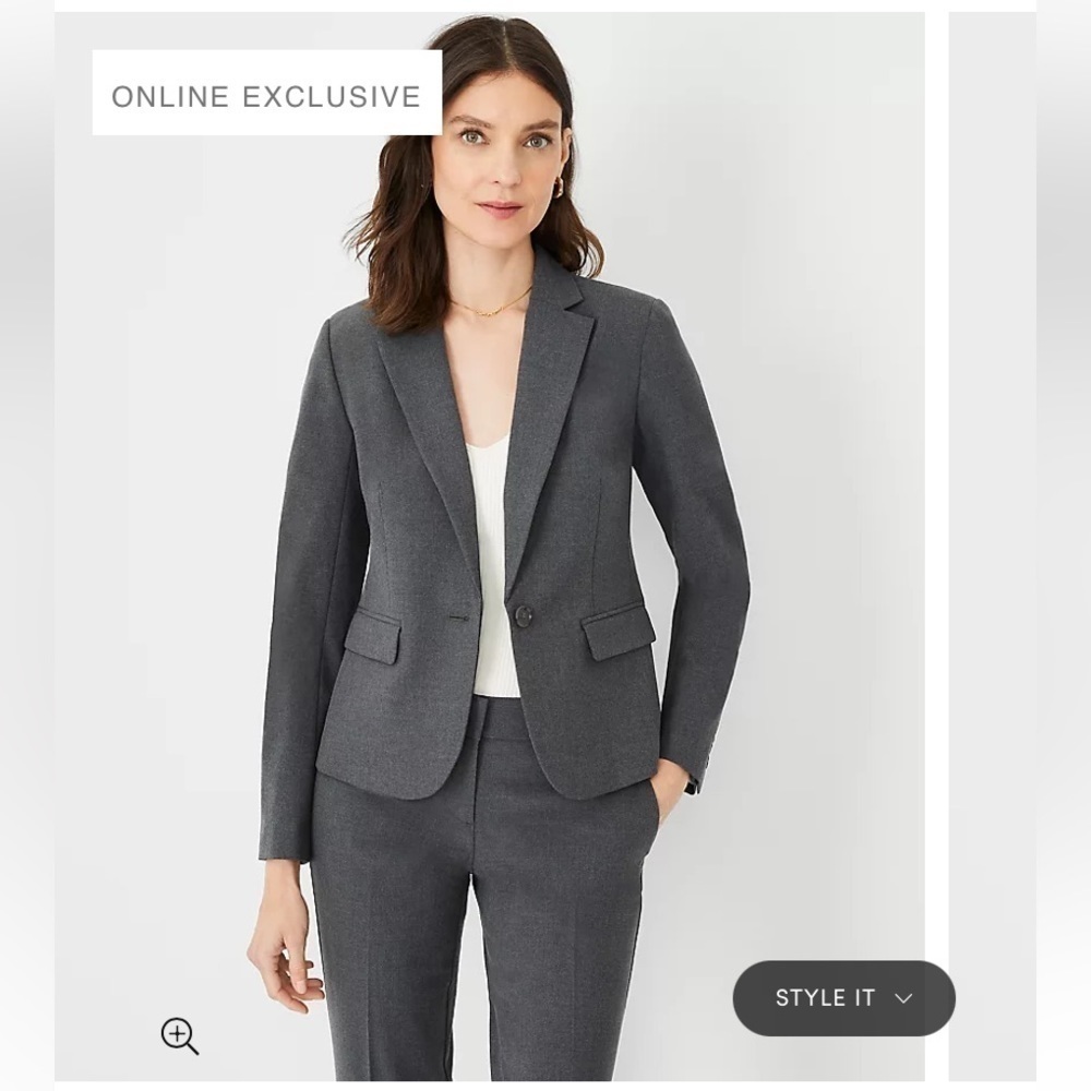 NWOT ANN TAYLOR  GREY MATCHING SUIT SIZE 6 and 8